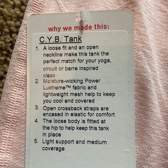 LuLuLemon C.Y.B. Tank Top - Picture 4 of 4